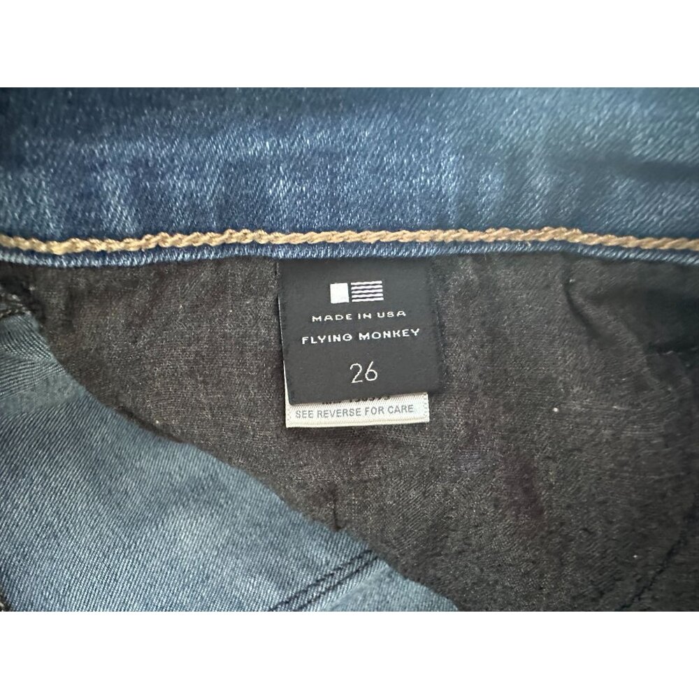 Flying Monkey blue denim skinny jeans Sz 26 - Picture 4 of 5